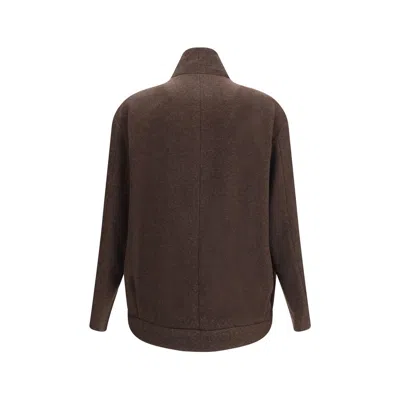 Giorgio Armani Wool Men's Jacket In Brown