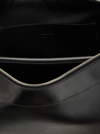 Jil Sander Shoulder Bag With Double Handles And Smooth Finish In Black