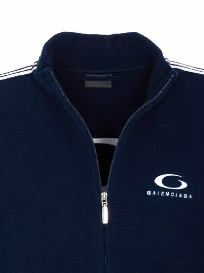 Balenciaga Fabiana Filippi Bicolor Tweed Boucle Jacket In Blue