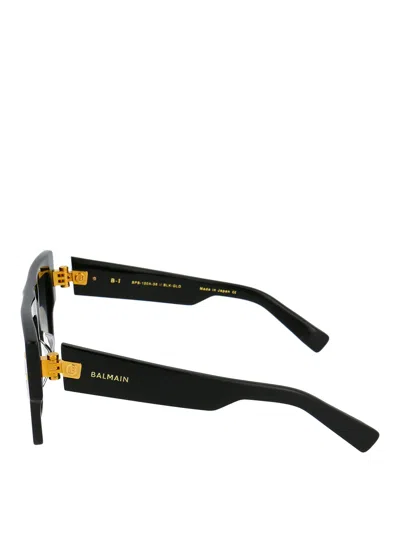 Balmain Blck Acetate Sunglasses In Black