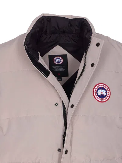 Canada Goose Padded Sleeveless Vest With High Collar In Neutral