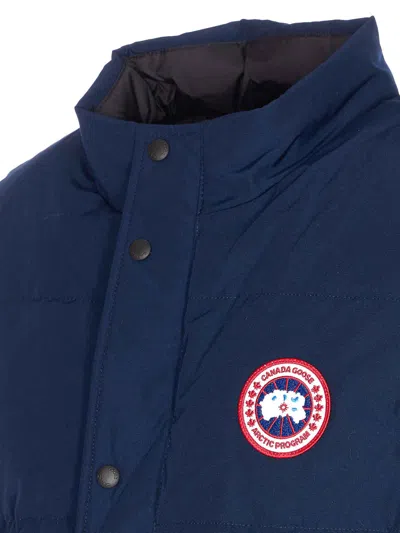 Canada Goose Charcoal Polyester Blend Freestyle Sleeveless Down Jacket In Blue