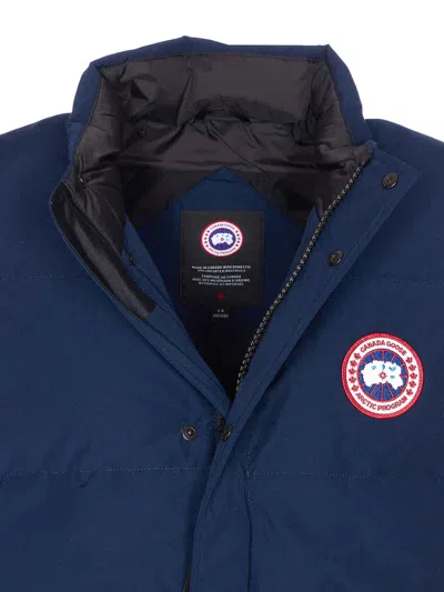 Canada Goose Charcoal Polyester Blend Freestyle Sleeveless Down Jacket In Blue
