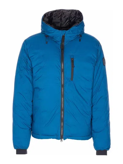 Canada Goose Black Label Lodge Hoody Packable Down Jacket In Blue
