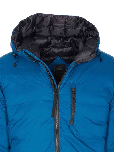 Canada Goose Black Label Lodge Hoody Packable Down Jacket In Blue