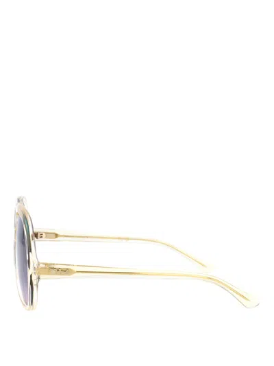 Chloé Chloe Aviator Sunglasses Ch0289 S 004 In White