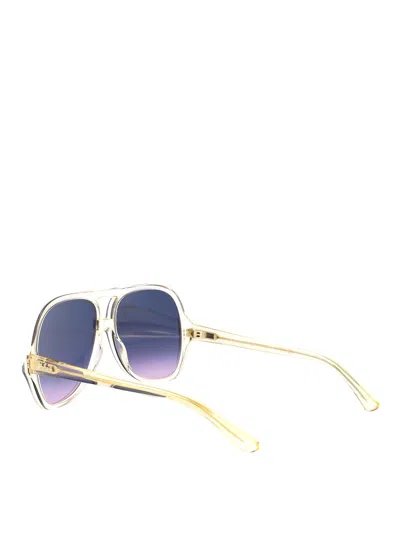 Chloé Chloe Aviator Sunglasses Ch0289 S 004 In White