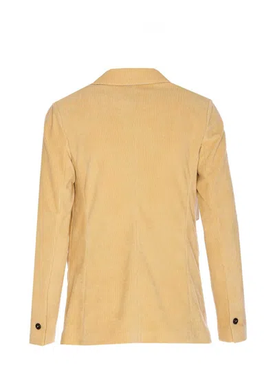 Circolo 1901 Notched Lapel Jacket With Multiple Pockets In Yellow