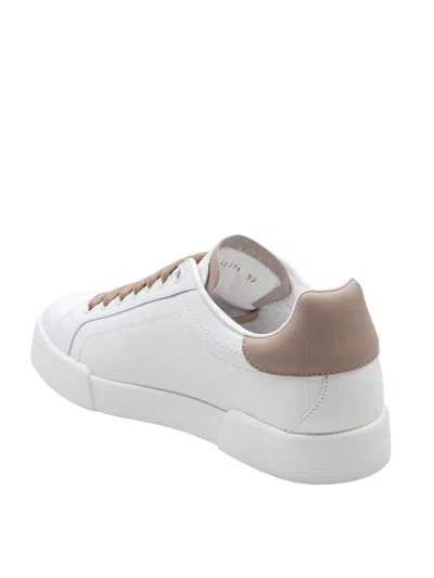 Dolce & Gabbana Port.light Strobel Sneakers In White
