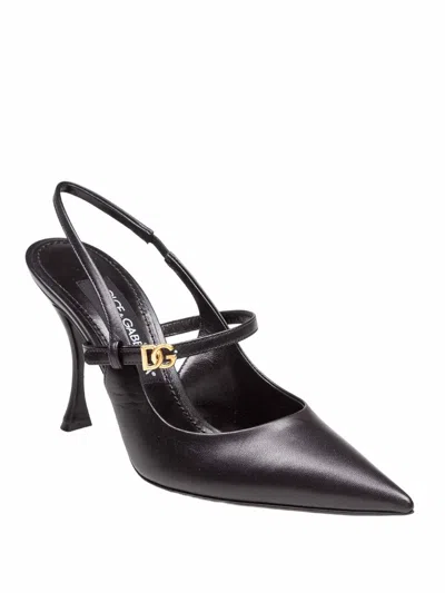 Dolce & Gabbana 90mm Slingback Heels In Black