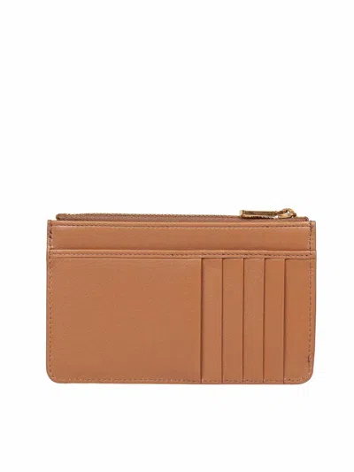 Dolce & Gabbana Leather Holder Plonge Caramel Color In Brown