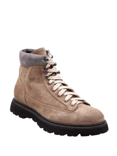 Doucal's Stivaletto Con Lacci In Camoscio Colore Torbias In Brown