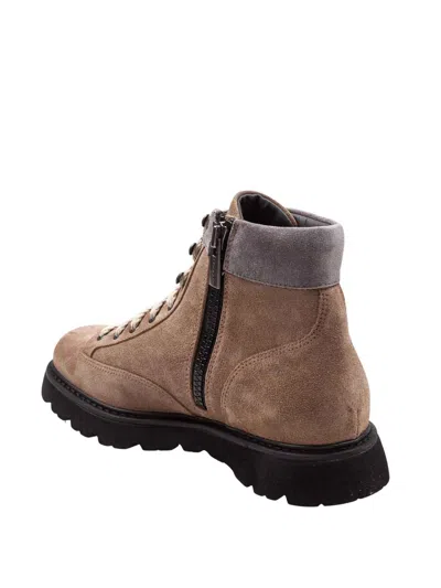 Doucal's Stivaletto Con Lacci In Camoscio Colore Torbias In Brown