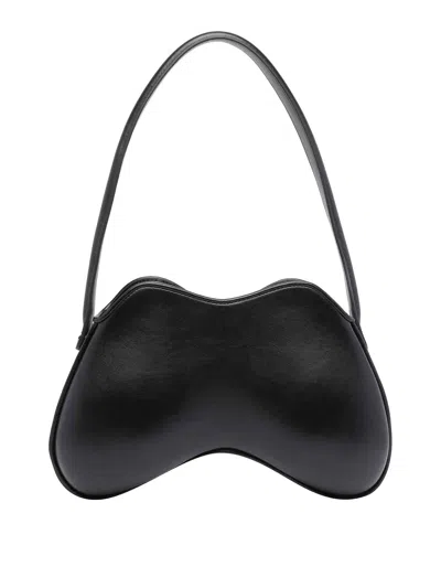Diesel Double-d-shoulder Bag In Pu In Black