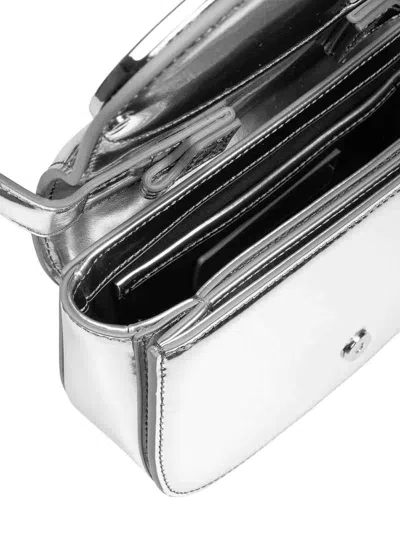 Diesel 1dr Shoulder Bag In Mirrored Leather Color Silver