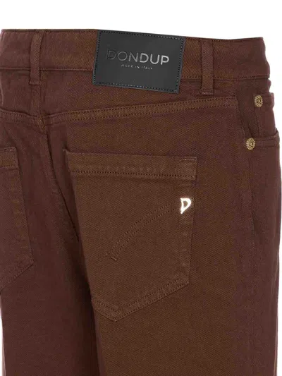 Dondup Trousers With Rolled Cuffs And Pockets In Black