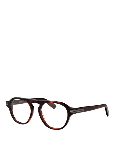 Ermenegildo Zegna Glasses In Brown
