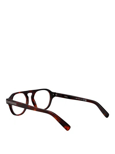 Ermenegildo Zegna Glasses In Brown