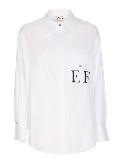 Elisabetta Franchi White Oversize Shirt In White
