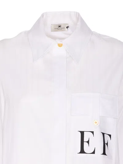 Elisabetta Franchi White Oversize Shirt In White