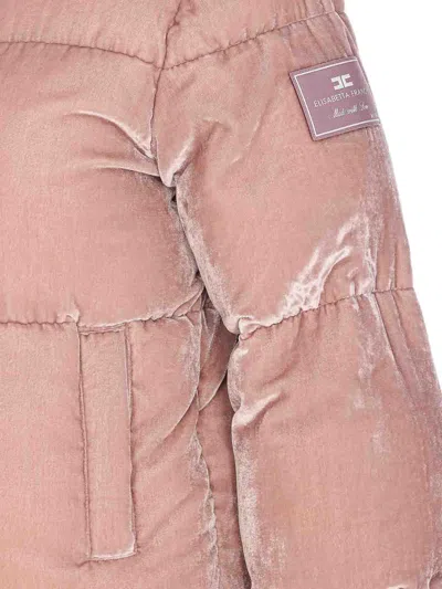 Elisabetta Franchi Tailored Jacket With Structured Shoulders In Pink