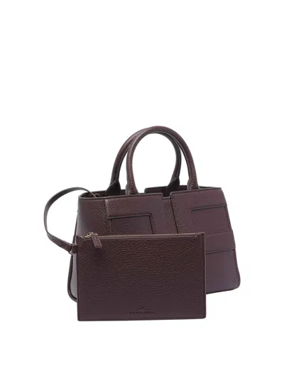 Elisabetta Franchi Merlot Handbag In Purple