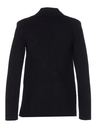Elisabetta Franchi Tailored Double-breasted Jacket With Structured Silhouette In Black