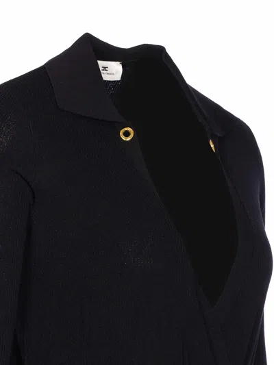 Elisabetta Franchi Silk And Viscose Knit Bodysuit With Chain In Multi