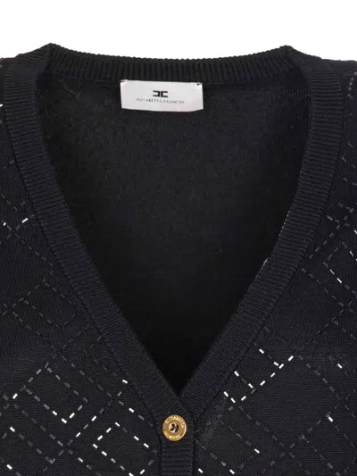 Elisabetta Franchi Knitted Sweater In Black
