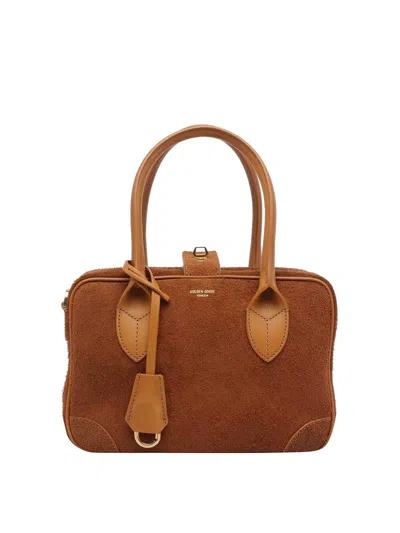Golden Goose Suede Leather Bag In Leather Color In Brown