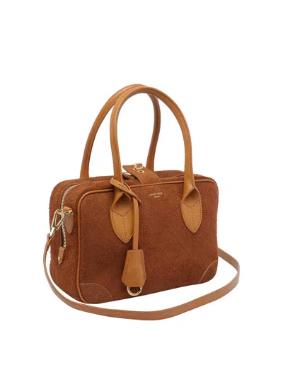 Golden Goose Suede Leather Bag In Leather Color In Brown