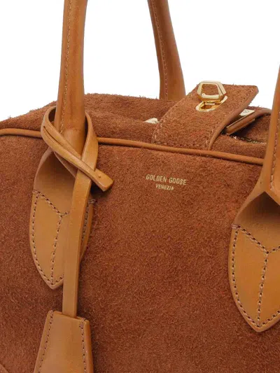 Golden Goose Suede Leather Bag In Leather Color In Brown