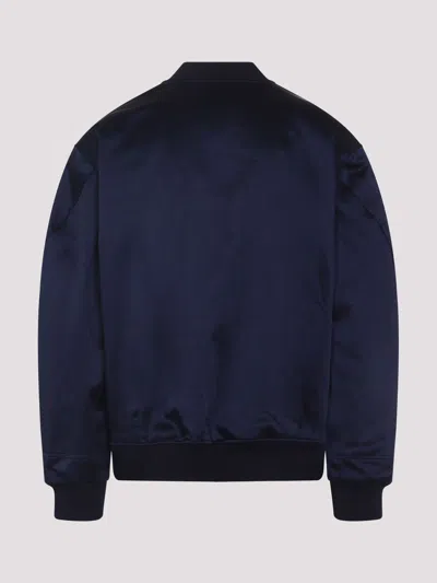 Givenchy Logo Bomber Jacket Puffer Jackets Blue In Multi