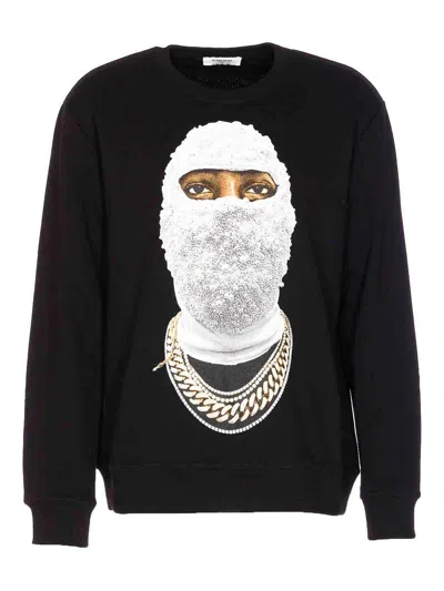 Ih Nom Uh Nit Graphic Print Crewneck Sweater With Long Sleeves In Black