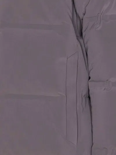 Herno Grey Down Jacket Zip Closure On The Front In Gray