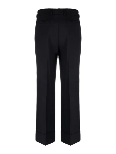 Incotex Pressed-crease Cotton-blend Tailored Trousers In Black