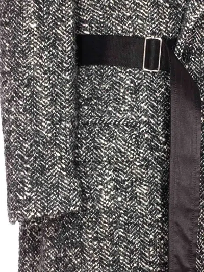 Isabel Marant Double-breasted Coat Belted Waist In Gray