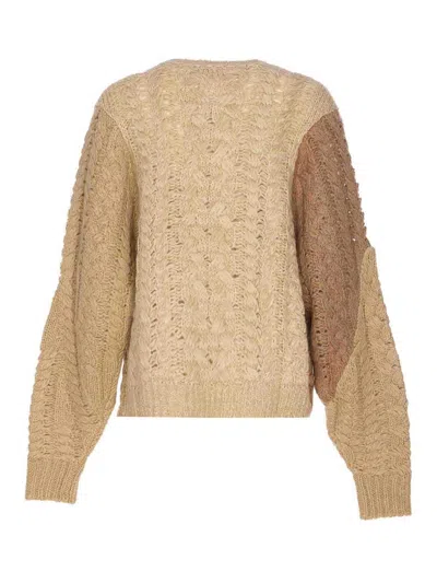 Isabel Marant Étoile Isabel Marant Etoile Multicolor Acrylic Blend Daryl Sweater In Nude
