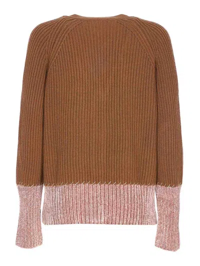 Marni Cardigan With "color Block" Pattern In Brown