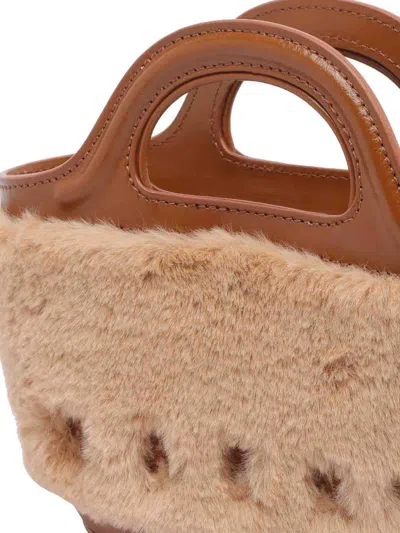 Marni Tropicalia Handbag Detachable Strap In Sand