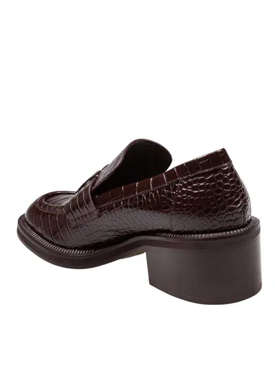 Jimmy Choo Tylor Loafer In Crocodile Print Leather In Brown