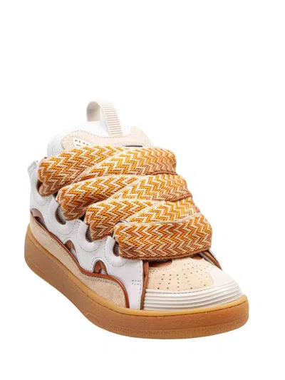 Lanvin Chunky Sole Cut-out Sneakers In Nude