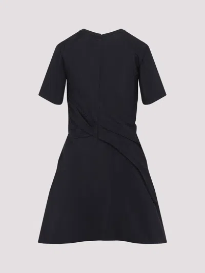 Loewe Black Twisted Mini Dress In Blue