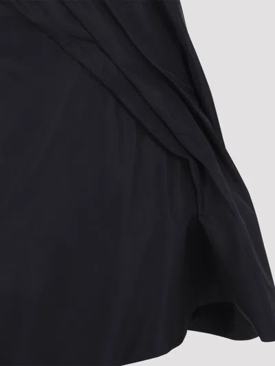 Loewe Black Twisted Mini Dress In Blue