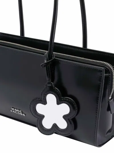 Marc Jacobs The Mirror Satchel Leather Shoulder Bag In Black