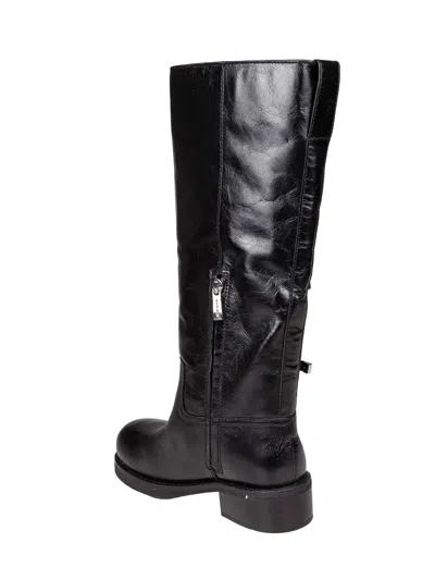 Michael Kors Darringt Boot In Leather With Buckles In Black