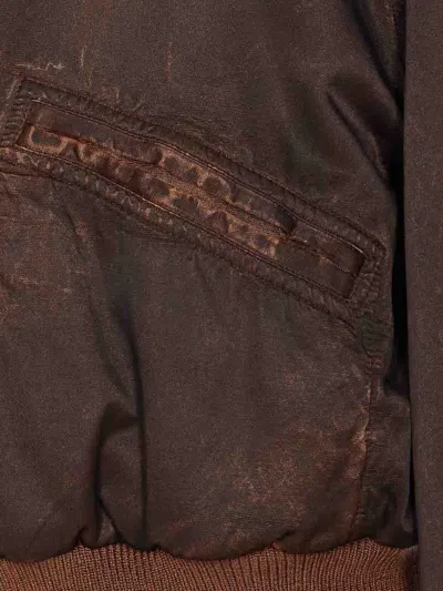 Mm6 Maison Margiela Bomber Jacket With Raglan Sleeves And Pockets In Brown