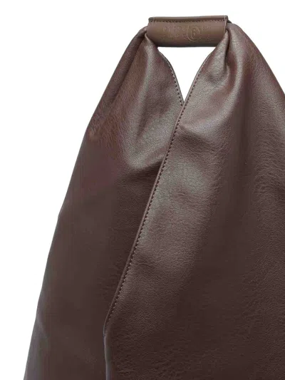 Mm6 Maison Margiela Triangular Shoulder Bag With Minimalist Design And Spacious Interior In Brown