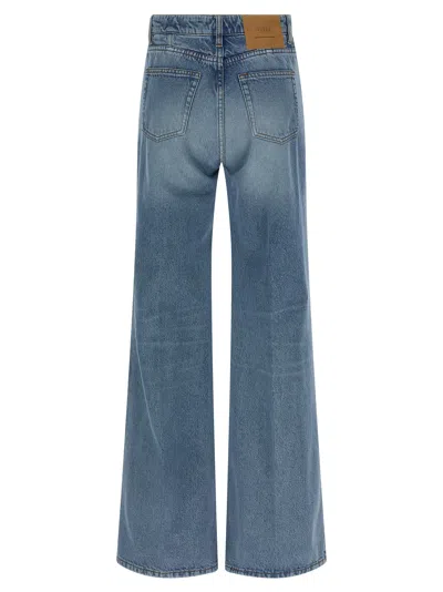 Ami Alexandre Mattiussi Flared Leg Jeans Light Blue In Blue