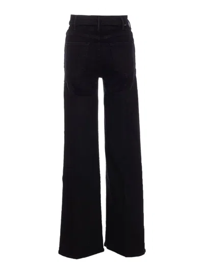 Mother The Roller Sneak Flared Jeans In Black